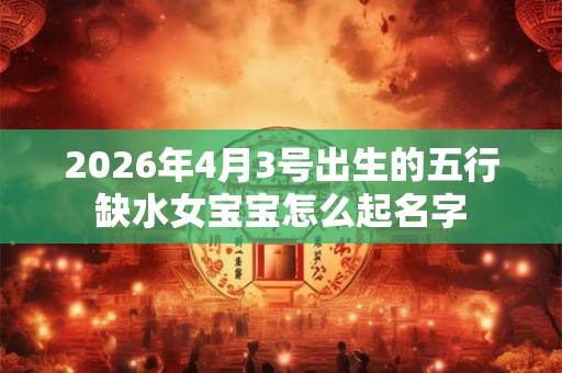 2026年4月3号出生的五行缺水女宝宝怎么起名字