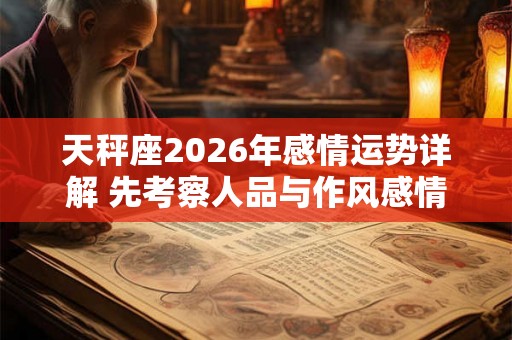 天秤座2026年感情运势详解 先考察人品与作风感情长久