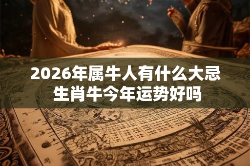 2026年属牛人有什么大忌 生肖牛今年运势好吗