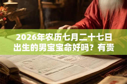 2026年农历七月二十七日出生的男宝宝命好吗？有贵人运吗？