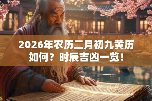 2026年农历二月初九黄历如何？时辰吉凶一览！