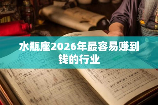 水瓶座2026年最容易赚到钱的行业