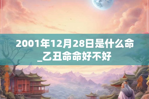 2001年12月28日是什么命_乙丑命命好不好
