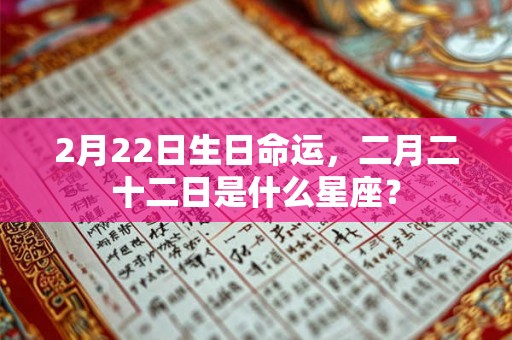 2月22日生日命运，二月二十二日是什么星座？