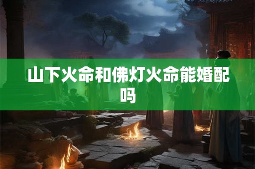 山下火命和佛灯火命能婚配吗