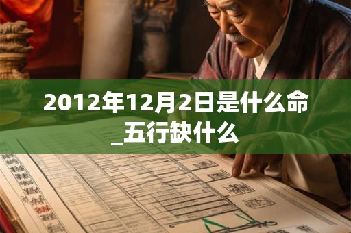 2012年12月2日是什么命_五行缺什么