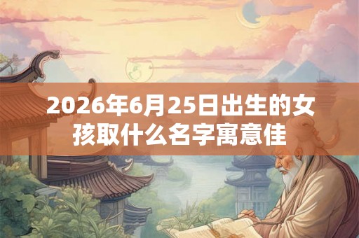 2026年6月25日出生的女孩取什么名字寓意佳