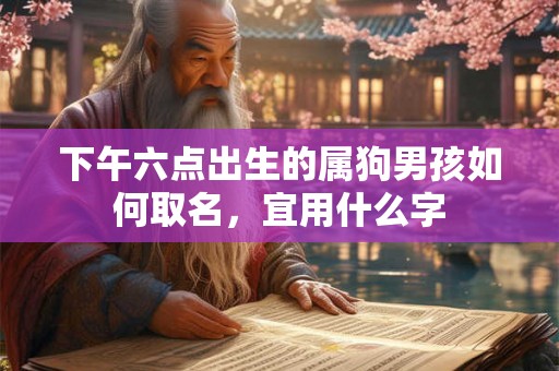 下午六点出生的属狗男孩如何取名，宜用什么字