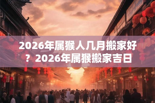 2026年属猴人几月搬家好?2026年属猴搬家吉日 2026年属猴人几月搬家好?2026年属猴搬家吉日