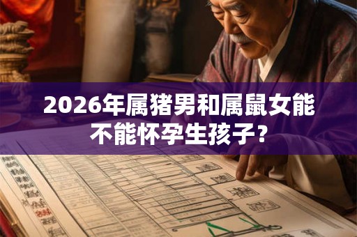 2026年属猪男和属鼠女能不能怀孕生孩子？