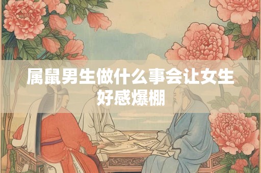 属鼠男生做什么事会让女生好感爆棚