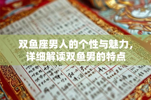 双鱼座男人的个性与魅力,详细解读双鱼男的特点 双鱼座男人的个性与魅力,详细解读双鱼男的特点