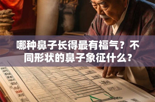 哪种鼻子长得最有福气？不同形状的鼻子象征什么？