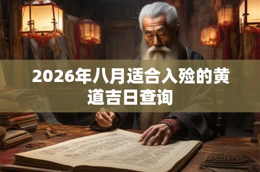 2026年八月适合入殓的黄道吉日查询