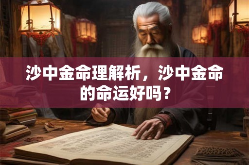 沙中金命理解析，沙中金命的命运好吗？
