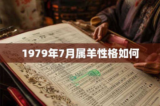 1979年7月属羊性格如何