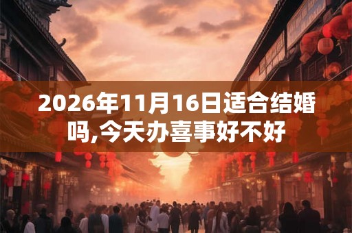 2026年11月16日适合结婚吗,今天办喜事好不好 2026年11月16日适合结婚吗,今天办喜事好不好
