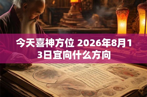 今天喜神方位 2026年8月13日宜向什么方向