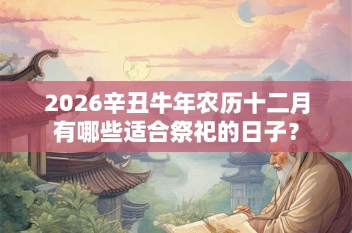 2026辛丑牛年农历十二月有哪些适合祭祀的日子？