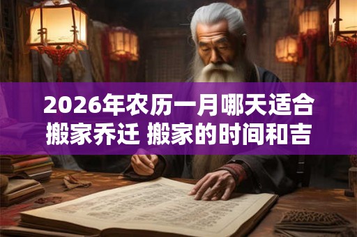 2026年农历一月哪天适合搬家乔迁 搬家的时间和吉日怎么选