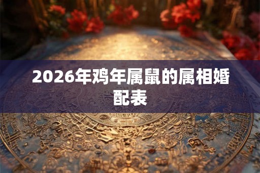 2026年鸡年属鼠的属相婚配表