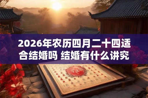 2026年农历四月二十四适合结婚吗 结婚有什么讲究