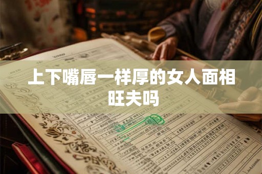 上下嘴唇一样厚的女人面相 旺夫吗