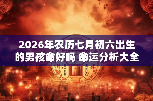 2026年农历七月初六出生的男孩命好吗 命运分析大全