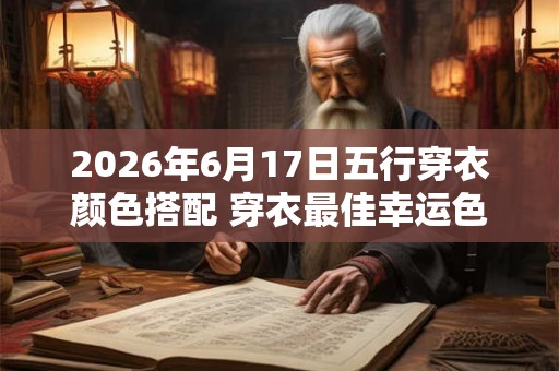 2026年6月17日五行穿衣颜色搭配 穿衣最佳幸运色 2026年6月17日五行穿衣颜色搭配 穿衣最佳幸运色
