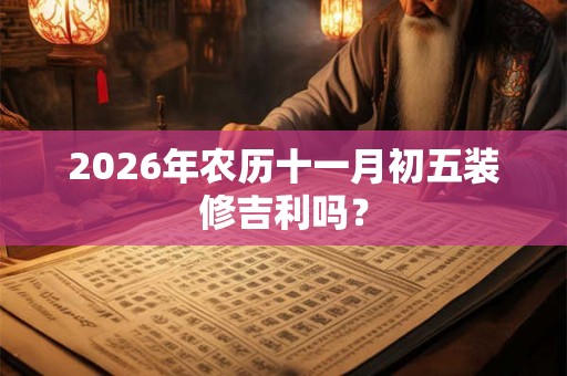 2026年农历十一月初五装修吉利吗? 2026年农历十一月初五装修吉利吗?