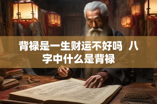 背禄是一生财运不好吗 八字中什么是背禄 背禄是一生财运不好吗 八字中什么是背禄