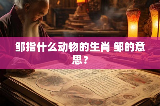 邹指什么动物的生肖 邹的意思？