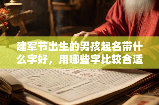 建军节出生的男孩起名带什么字好，用哪些字比较合适