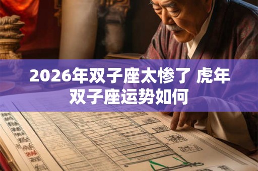 2026年双子座太惨了 虎年双子座运势如何 2026年双子座太惨了 虎年双子座运势如何
