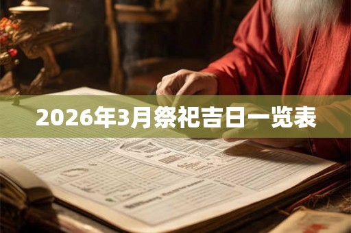 2026年3月祭祀吉日一览表