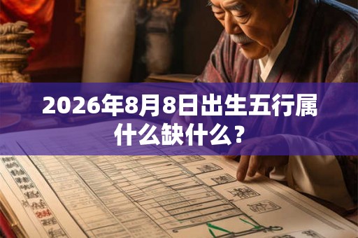 2026年8月8日出生五行属什么缺什么？