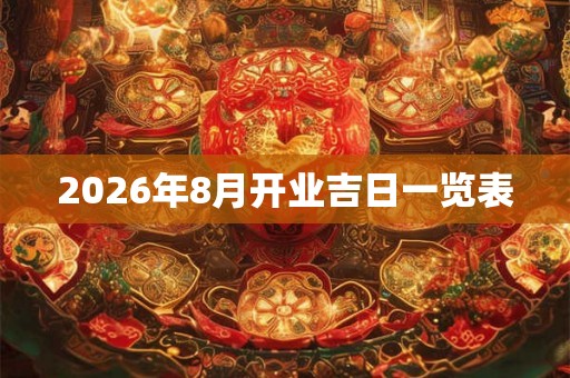 2026年8月开业吉日一览表
