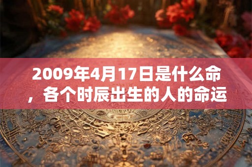 2009年4月17日是什么命，各个时辰出生的人的命运