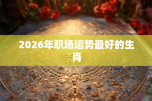 2026年职场运势最好的生肖