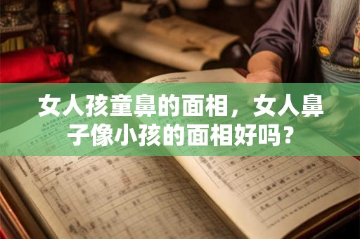 女人孩童鼻的面相，女人鼻子像小孩的面相好吗？