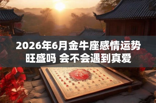 2026年6月金牛座感情运势旺盛吗 会不会遇到真爱 2026年6月金牛座感情运势旺盛吗 会不会遇到真爱