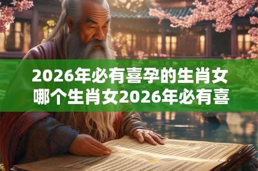 2026年必有喜孕的生肖女 哪个生肖女2026年必有喜孕
