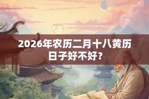 2026年农历二月十八黄历日子好不好？