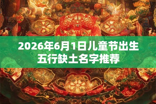 2026年6月1日儿童节出生五行缺土名字推荐 2026年6月1日儿童节出生五行缺土名字推荐