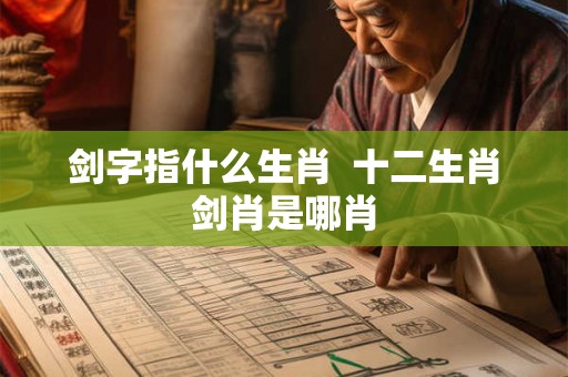 剑字指什么生肖  十二生肖剑肖是哪肖