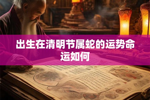 出生在清明节属蛇的运势命运如何