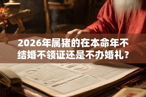 2026年属猪的在本命年不结婚不领证还是不办婚礼？
