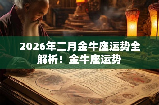 2026年二月金牛座运势全解析！金牛座运势