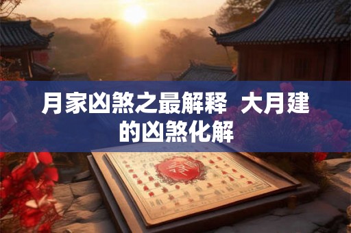 月家凶煞之最解释  大月建的凶煞化解