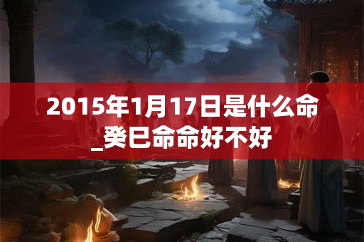 2015年1月17日是什么命_癸巳命命好不好